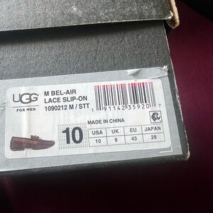 UGG Men's Brown Lace Slip-On Shoes